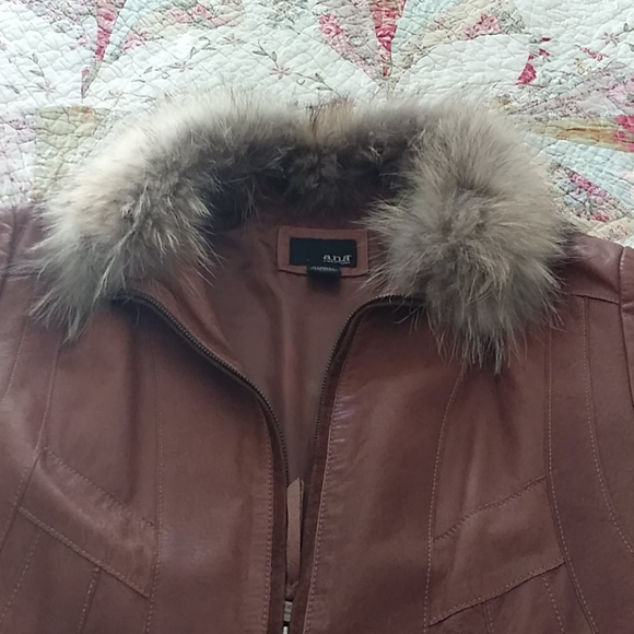 Women's leather fly jacket - Picture 4 of 8